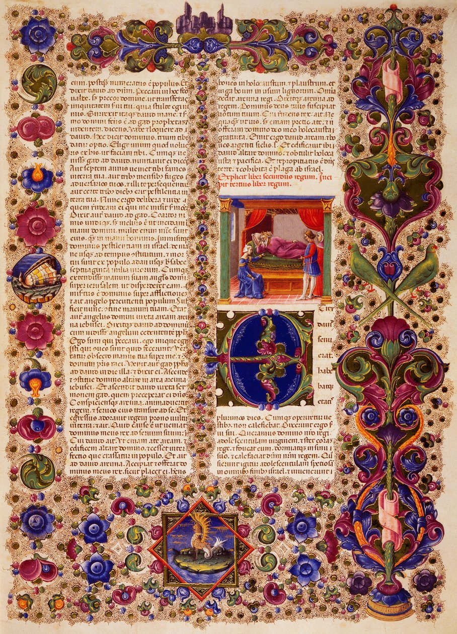 Incipit fra første Kongebog, fra bind I af Bible of Borso d