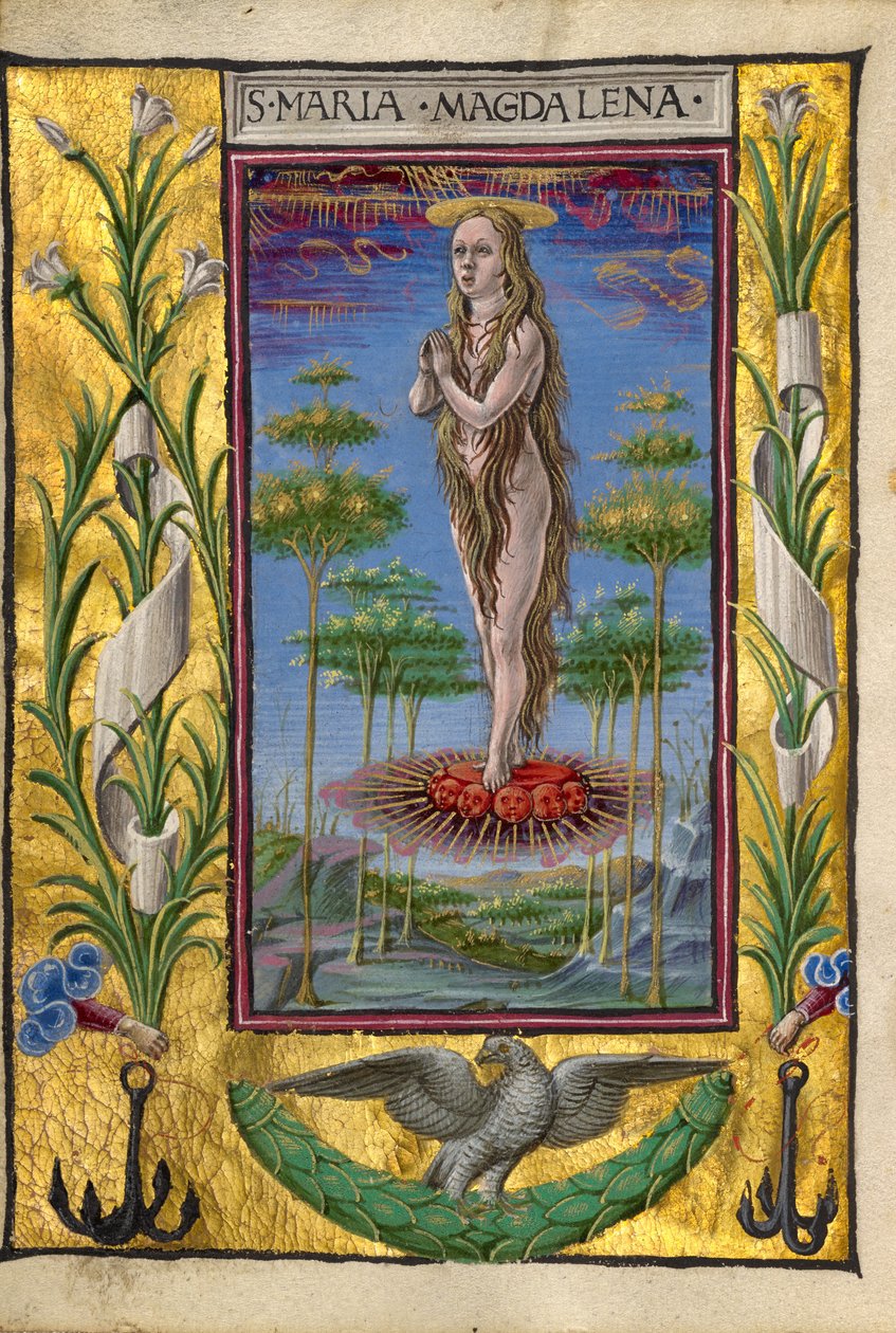 Mary Magdalene Borne Aloft af Taddeo Crivelli