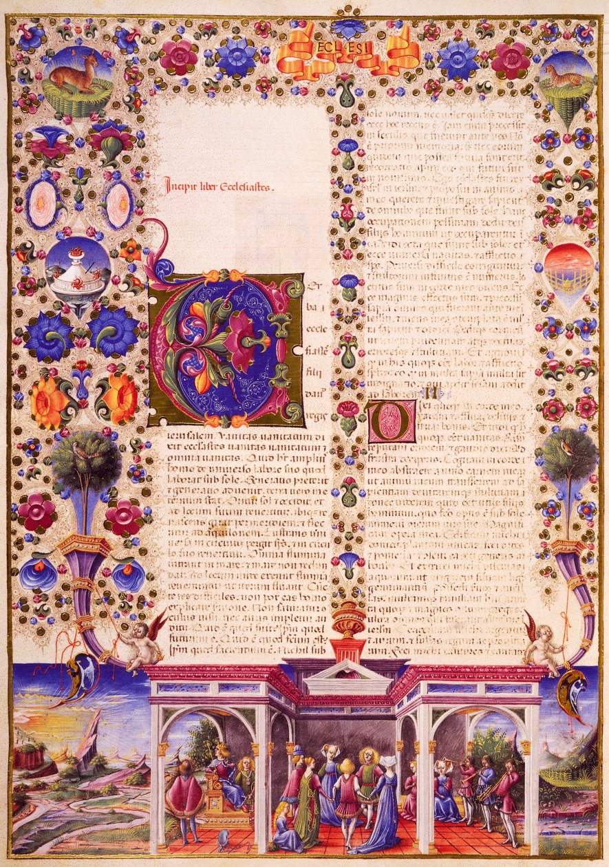 Prædikerens Bog, fra bind I af Bible of Borso d