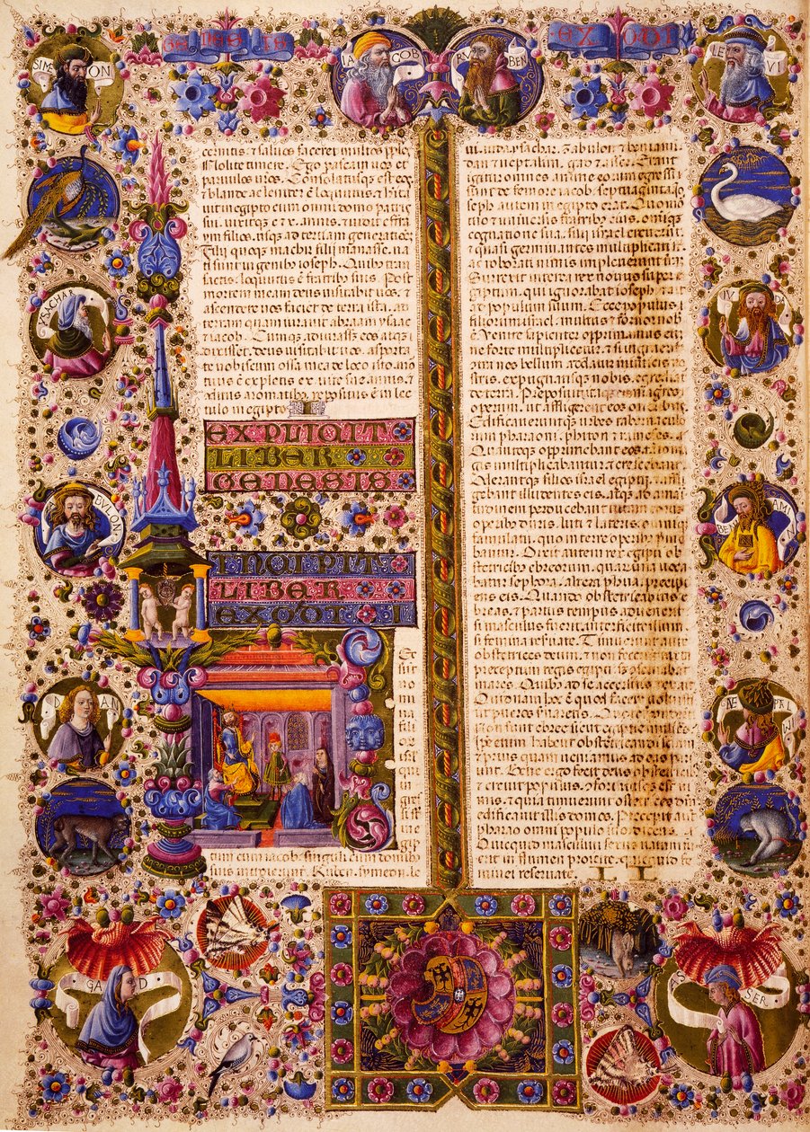 Anden Mosebog, fra bind I af Bible of Borso d