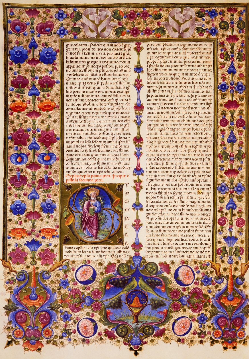 Peters andet brev, fra bind II af Bible of Borso d