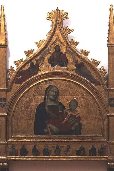 Madonna og barn (tempera på panel) af Taddeo Gaddi