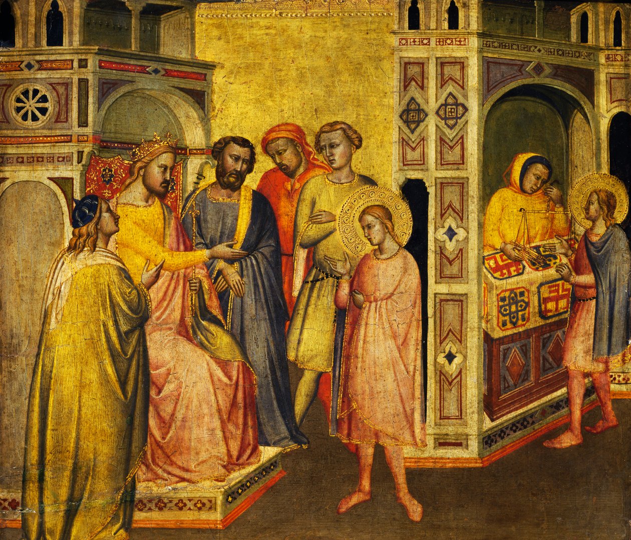 St Eligius før kong Clothar, ca. 1360 af Taddeo Gaddi