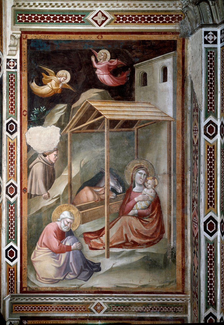 Jomfruens liv: Fødsel (fresco, ca. 1327) af Taddeo Gaddi