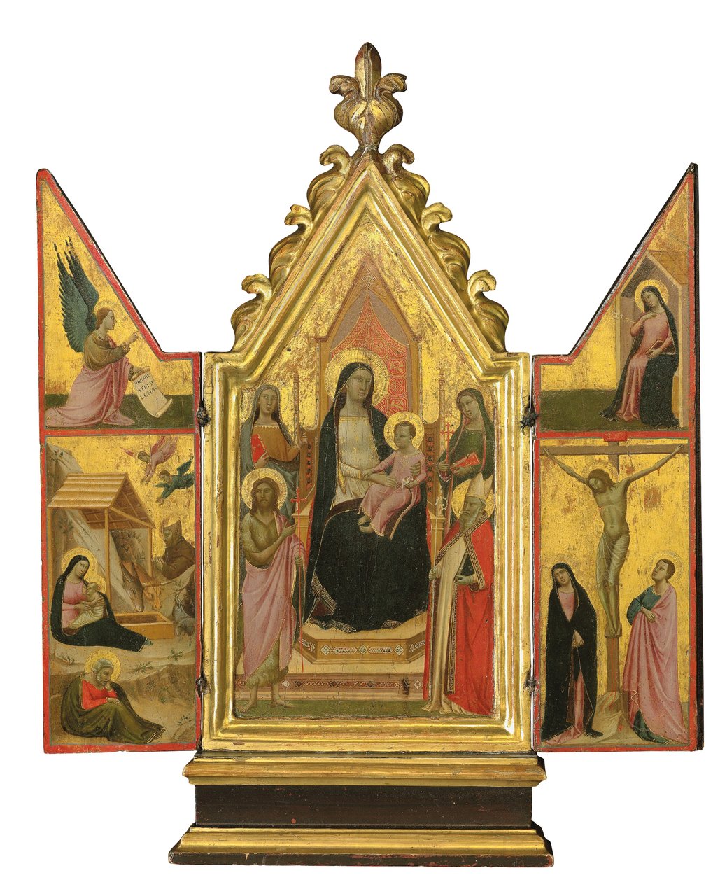 Triptykon (tempera på guldbundpanel) af Taddeo Gaddi