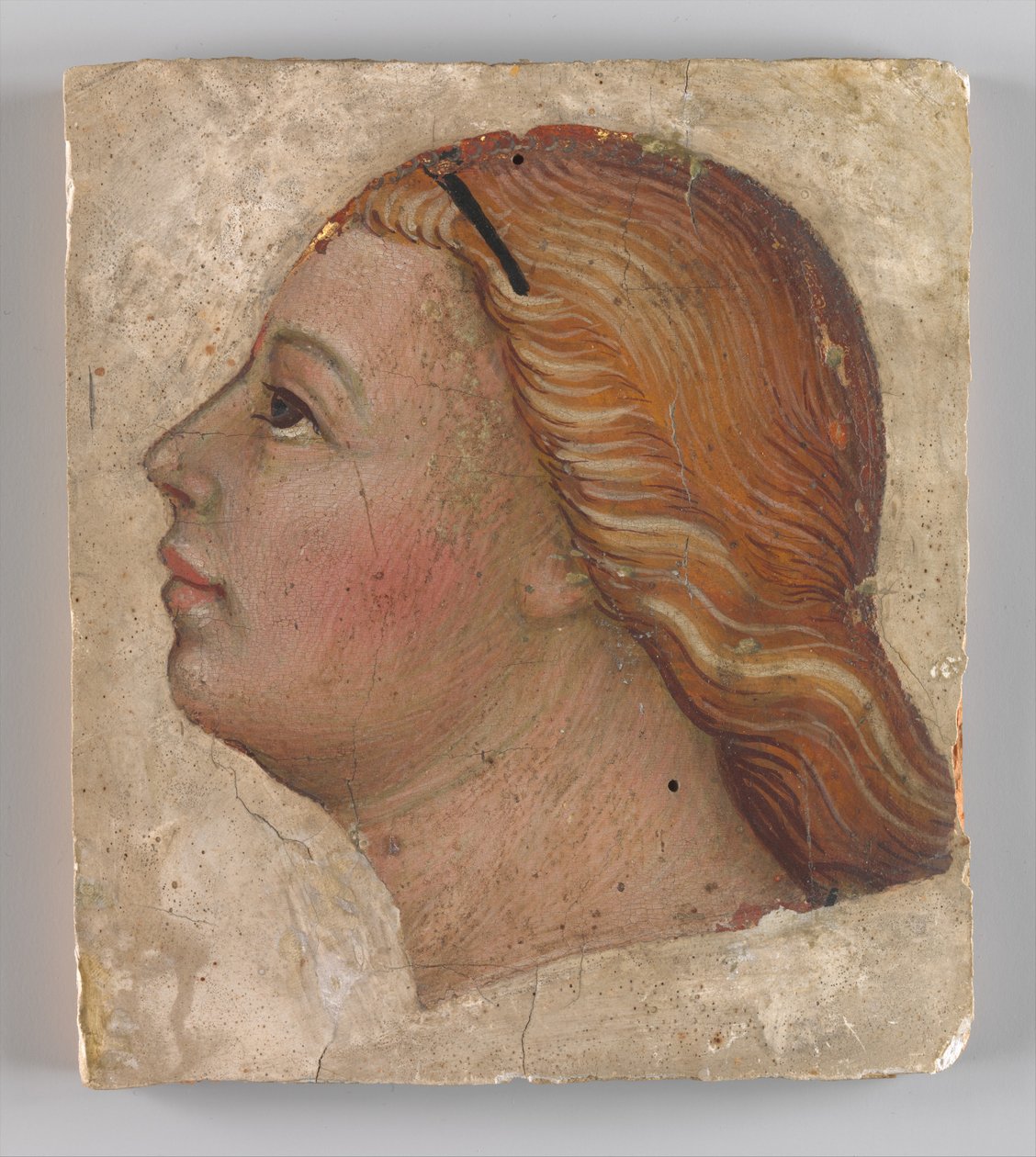 Kopf eines Engels im linken Profil af Taddeo di Bartolo