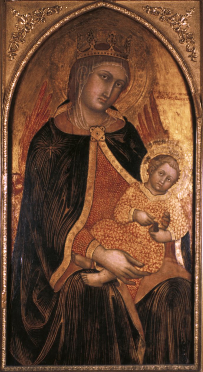 Madonna og barn, slutningen af det 14. tidlige 15. århundrede af Taddeo di Bartolo