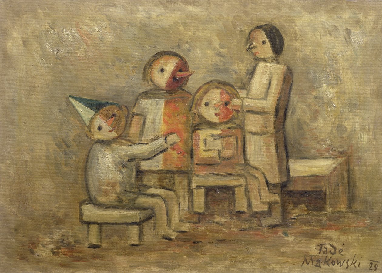 Lille Familie, 1929 af Tadeusz Makowski