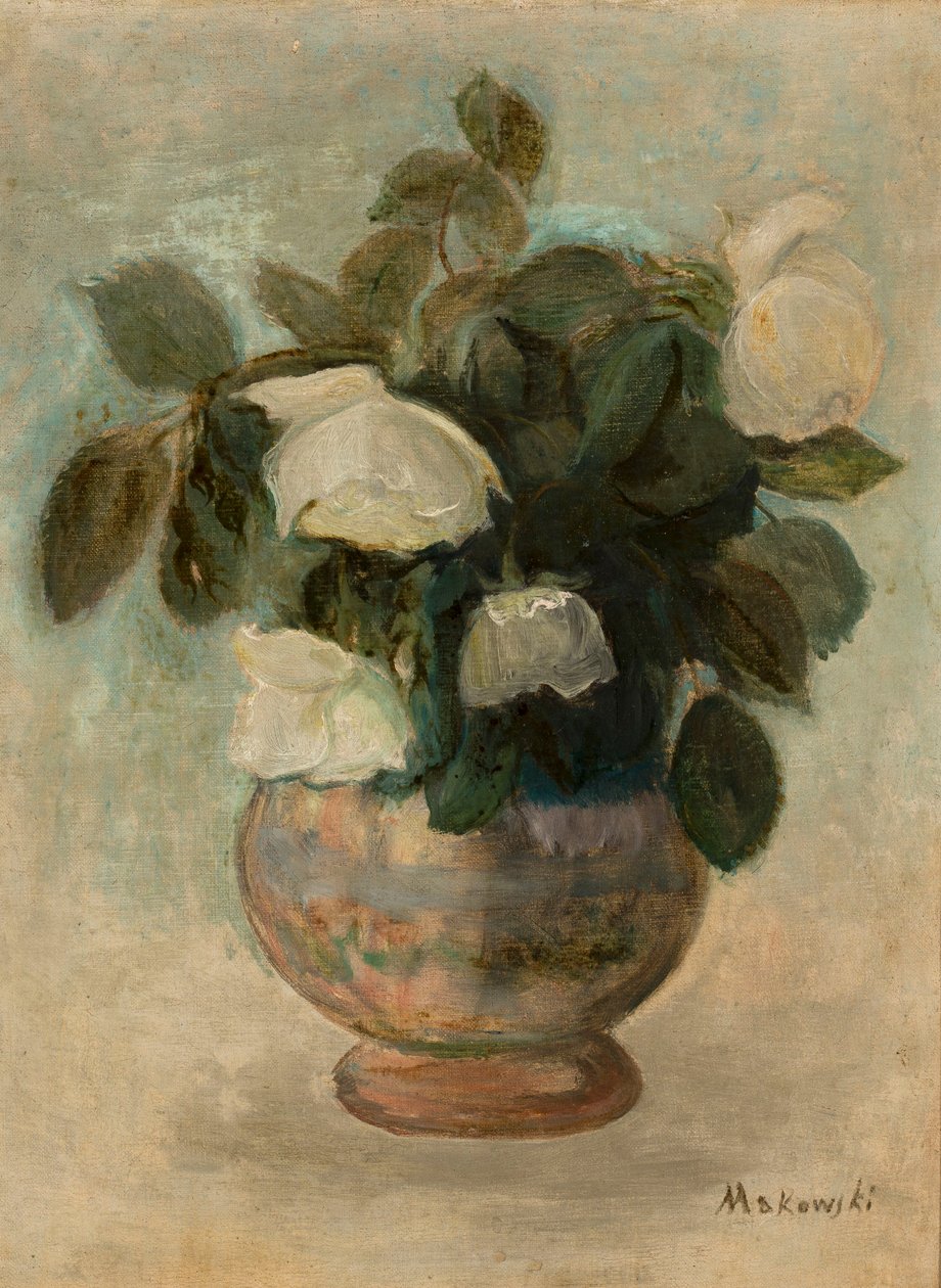 Hvide roser af Tadeusz Makowski
