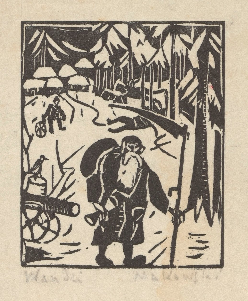Tiden - en gammel mand i skoven af Tadeusz Makowski