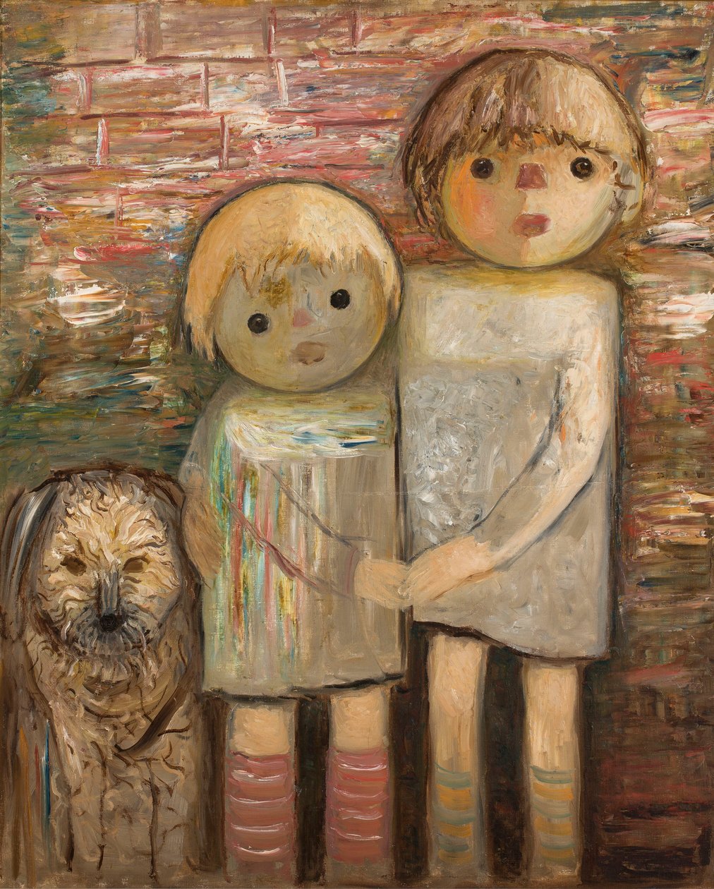 To børn med en hund af Tadeusz Makowski