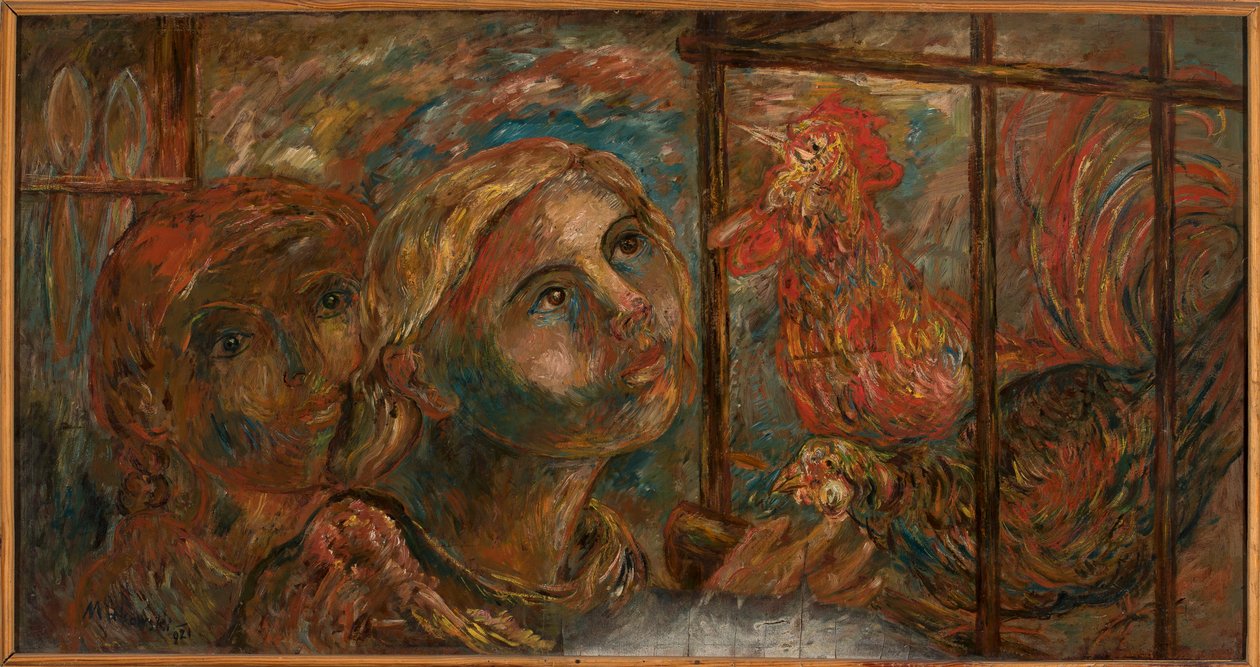 Børn og haner af Tadeusz Makowski