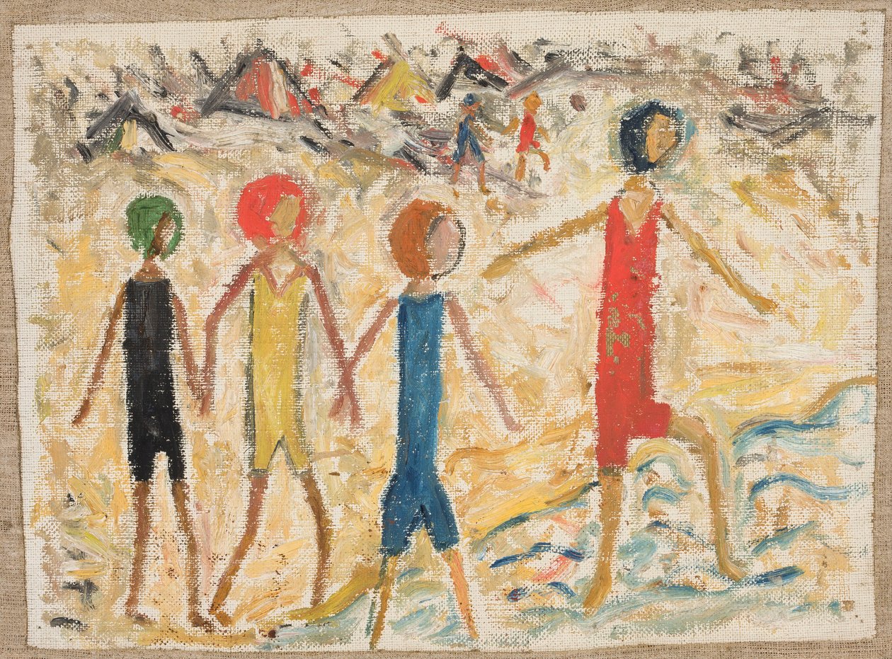 Børn på stranden af Tadeusz Makowski