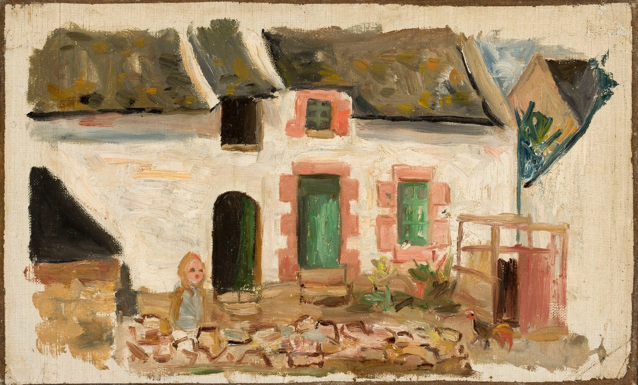 Barn foran huset af Tadeusz Makowski