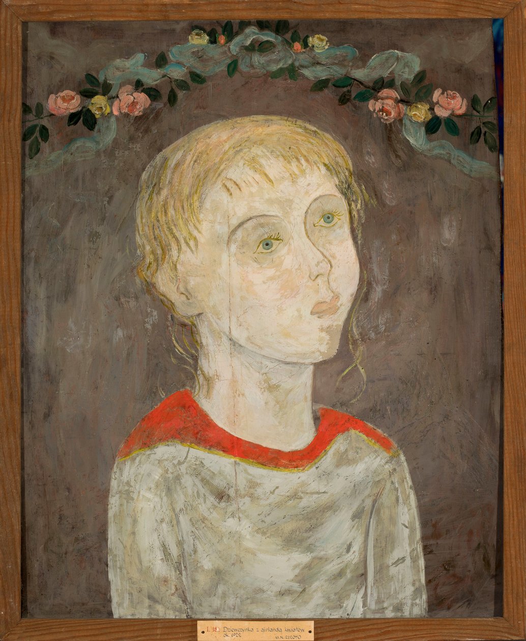 Pigen med blomsterkransen af Tadeusz Makowski