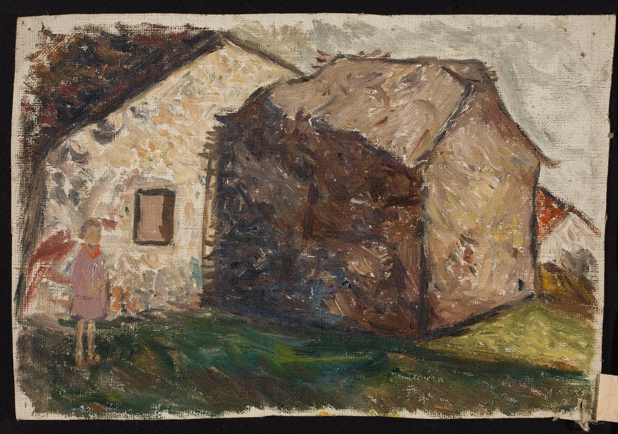 Pige foran huset af Tadeusz Makowski