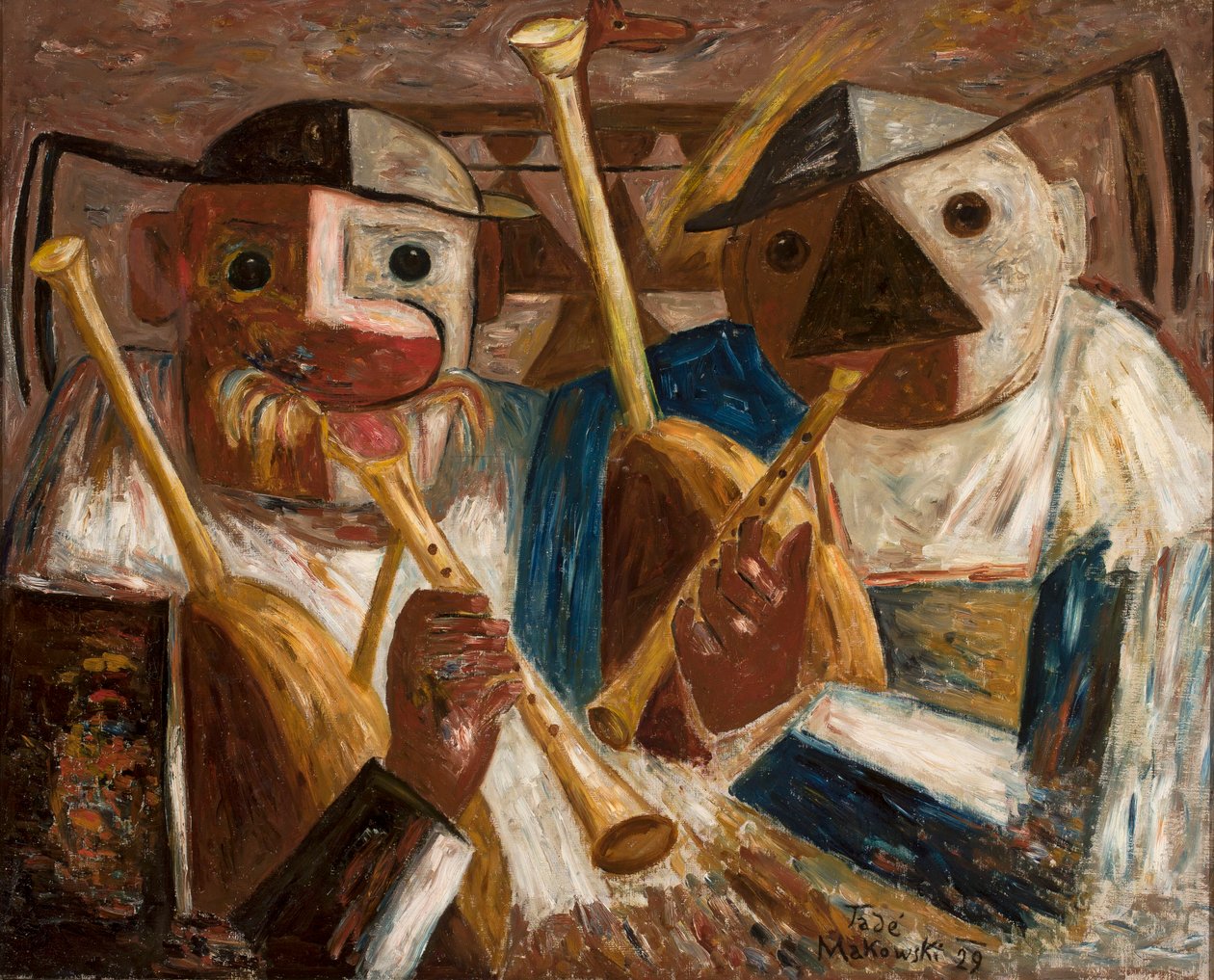 Kobziarze (fløjtespillere) af Tadeusz Makowski
