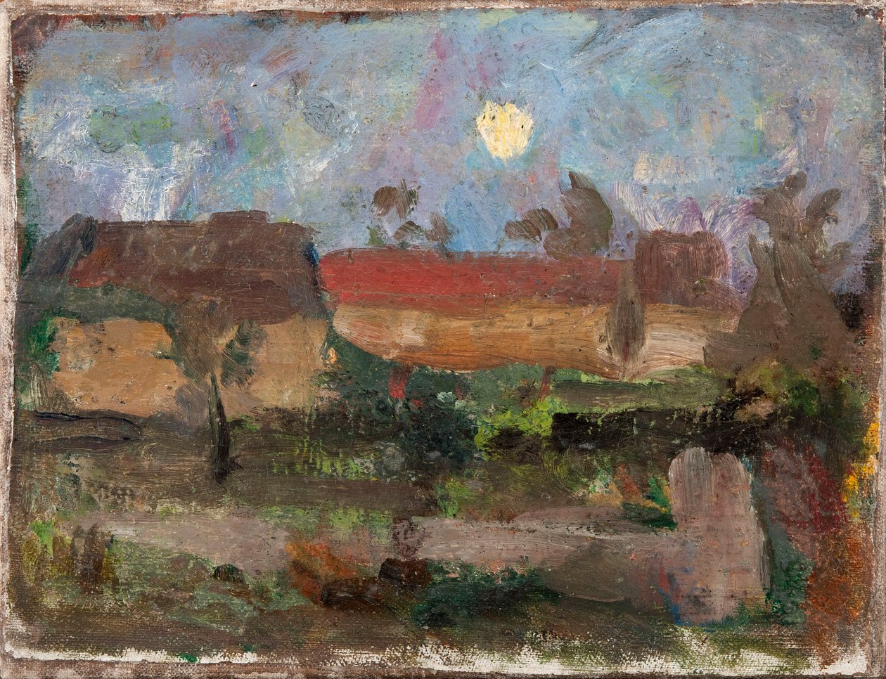 Måne over landsbyen af Tadeusz Makowski