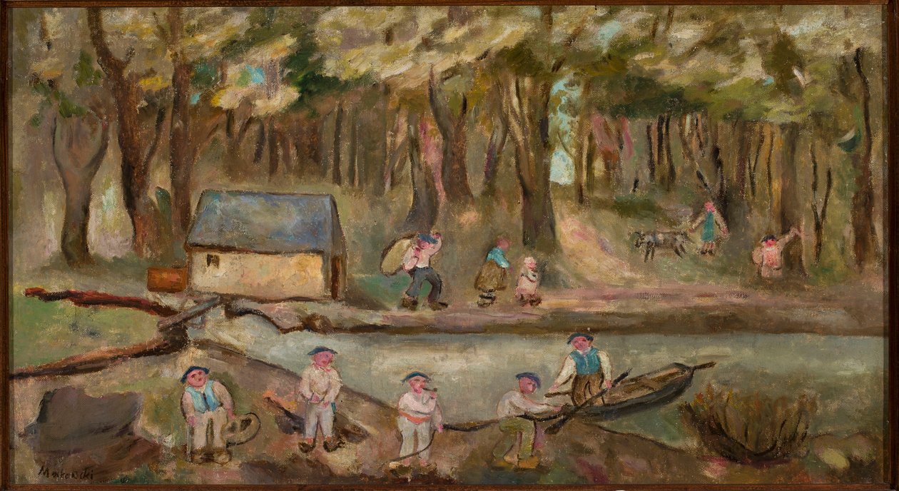 Mølle ved floden af Tadeusz Makowski