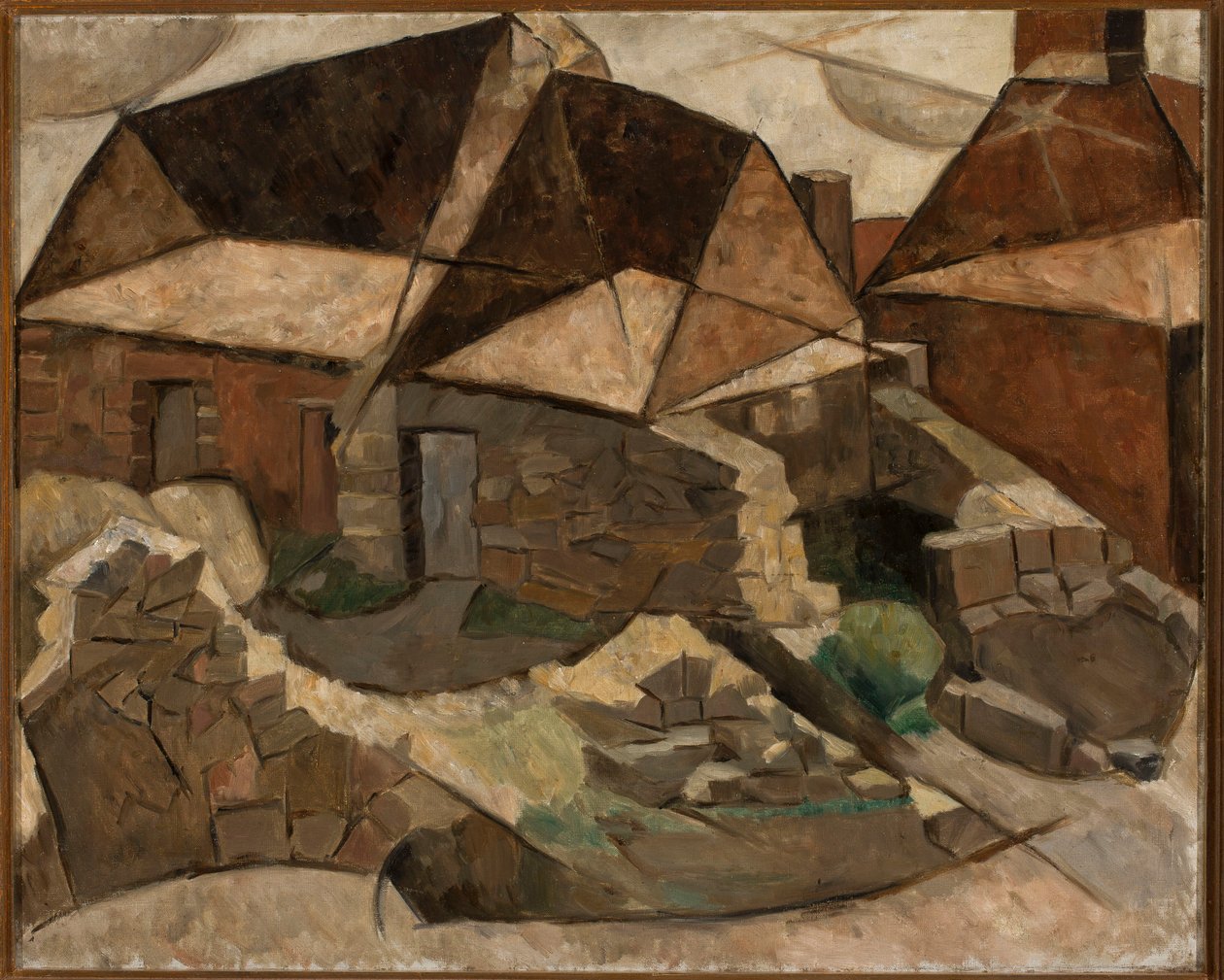 Landskab med huse af Tadeusz Makowski