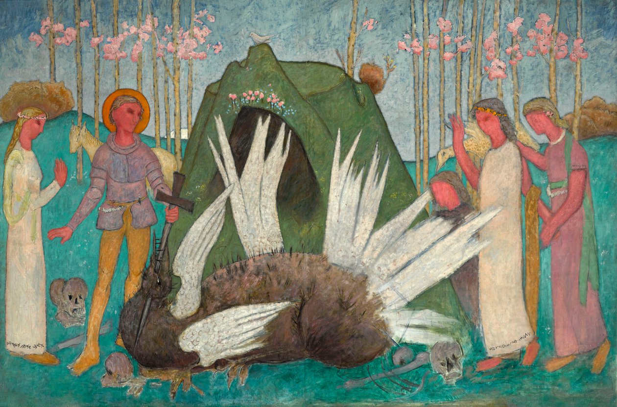 Sankt Jørgen gennemborer dragen af Tadeusz Makowski