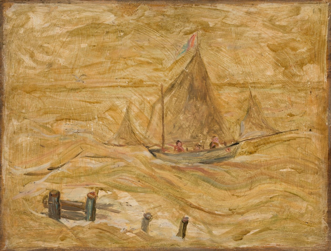 Sejlbåd på havet af Tadeusz Makowski