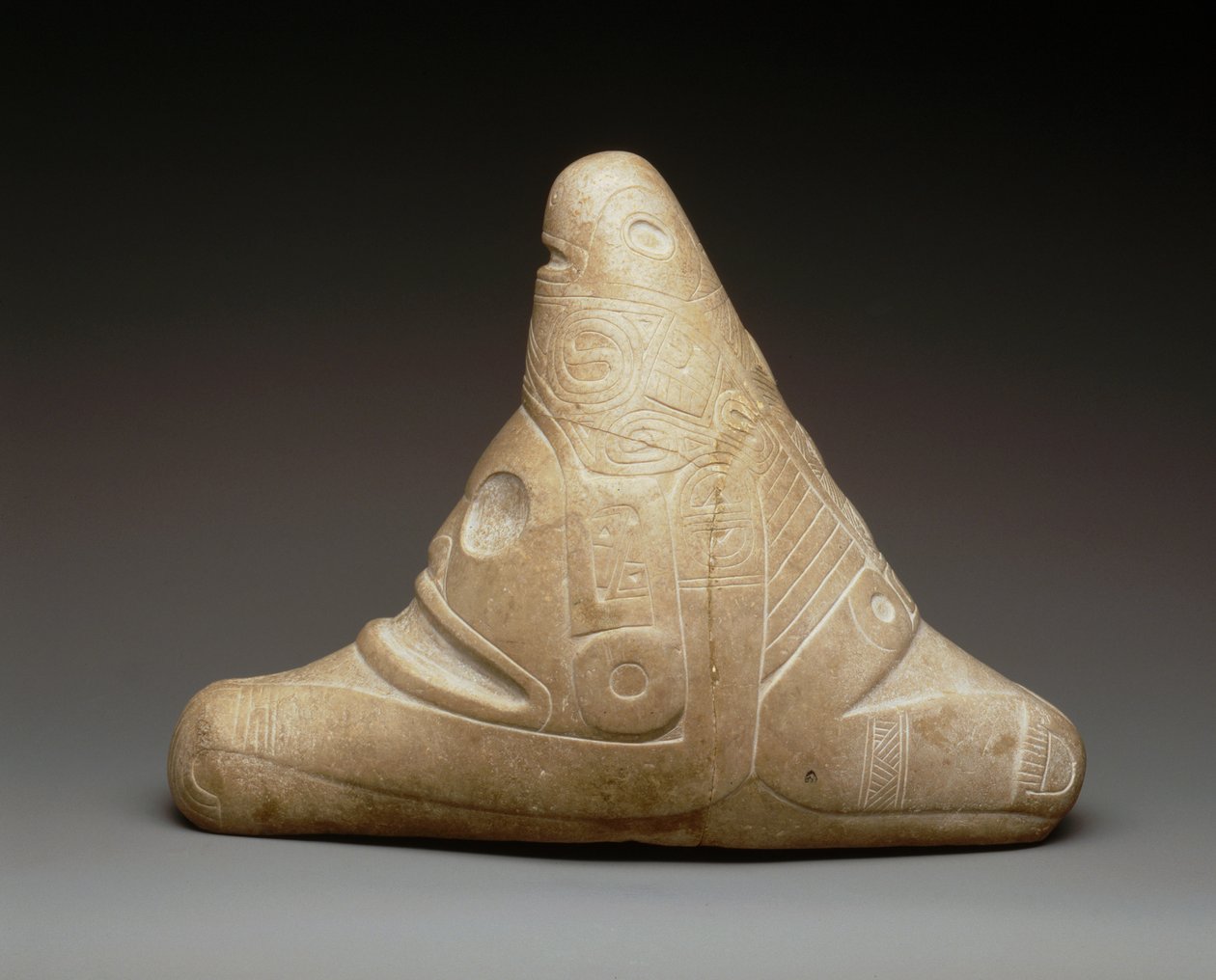 Tre-pointer Zemi af Taino Culture