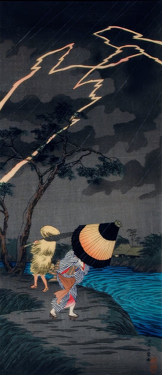 Tordenvejr nær Tateishi af Takahashi Hiroaki