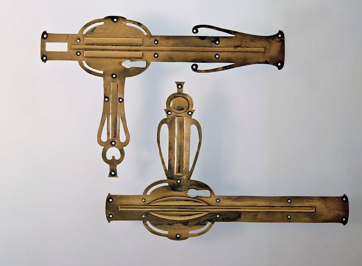 Dørhåndtag, 1898-99 (metal) af Talwin Morris