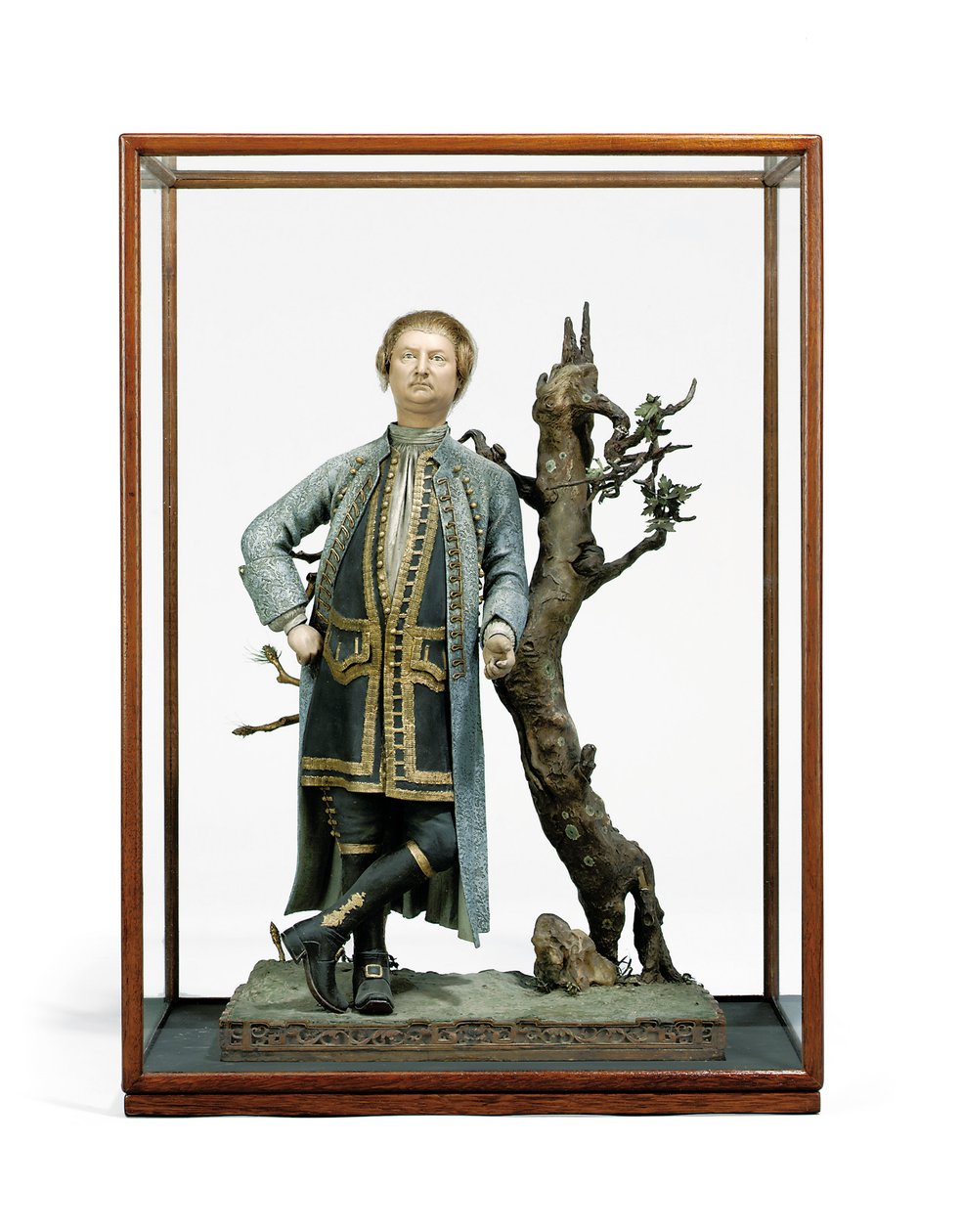 Malet lerfigur traditionelt identificeret som David Garrick, ca. 1770 (keramik) af Tan Che Qua Tan Che Qua