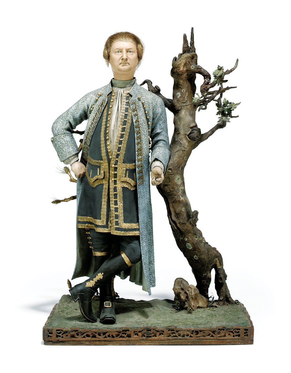 Malet lerfigur traditionelt identificeret som David Garrick, ca. 1770 (keramik) af Tan Che Qua Tan Che Qua