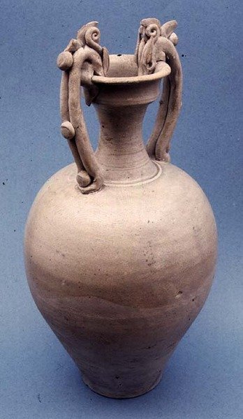 Vase med farveløs glasur, T