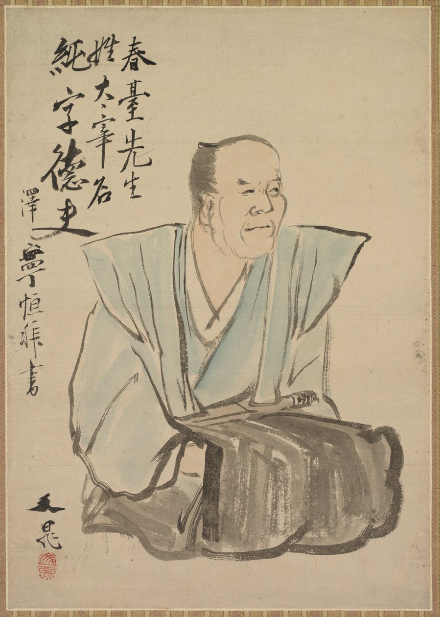Imaginært portræt af Shundai Dazai, slutningen af 1700-1800-tallet. af Tani Bunch