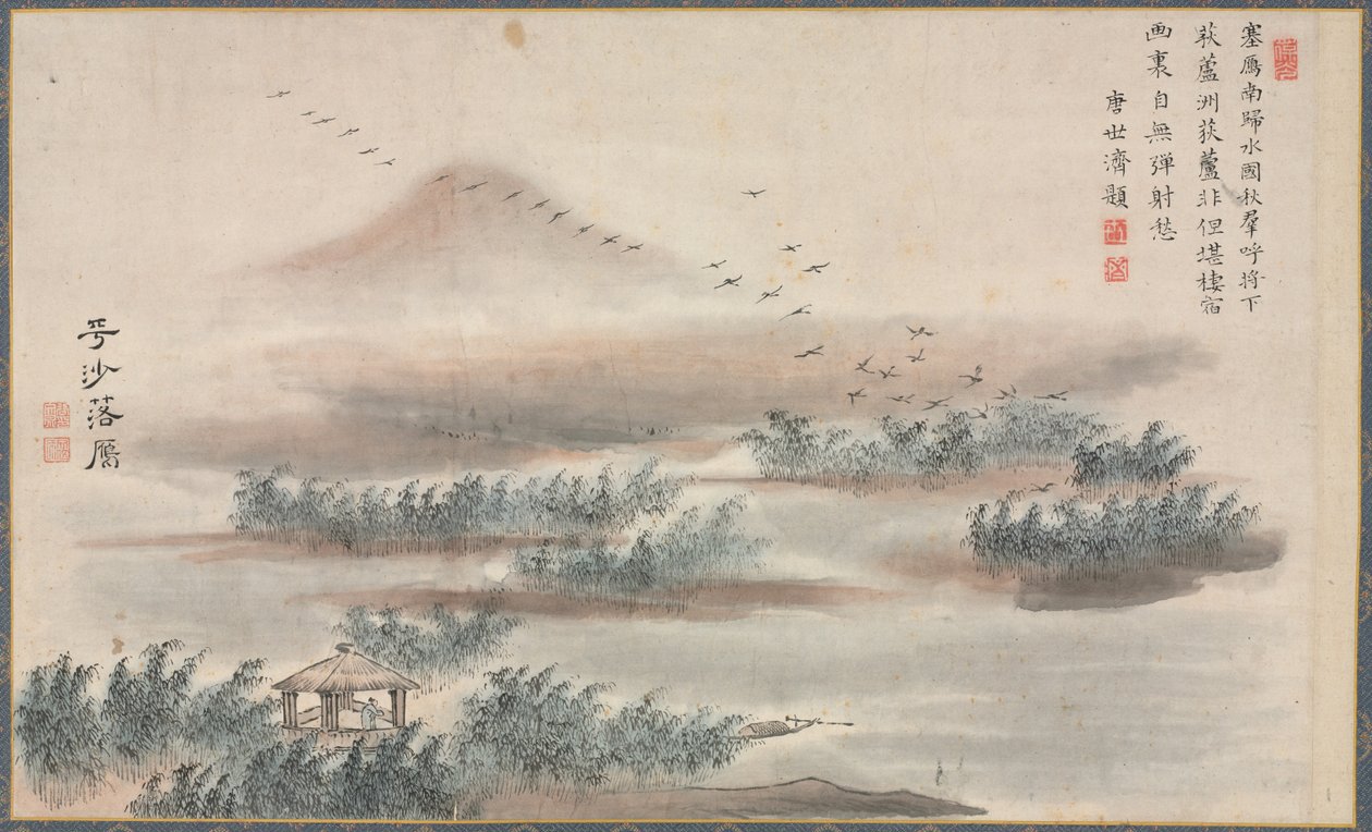 En af otte udsigter over floderne Xiao og Xiang, 1788. af Tani Bunch