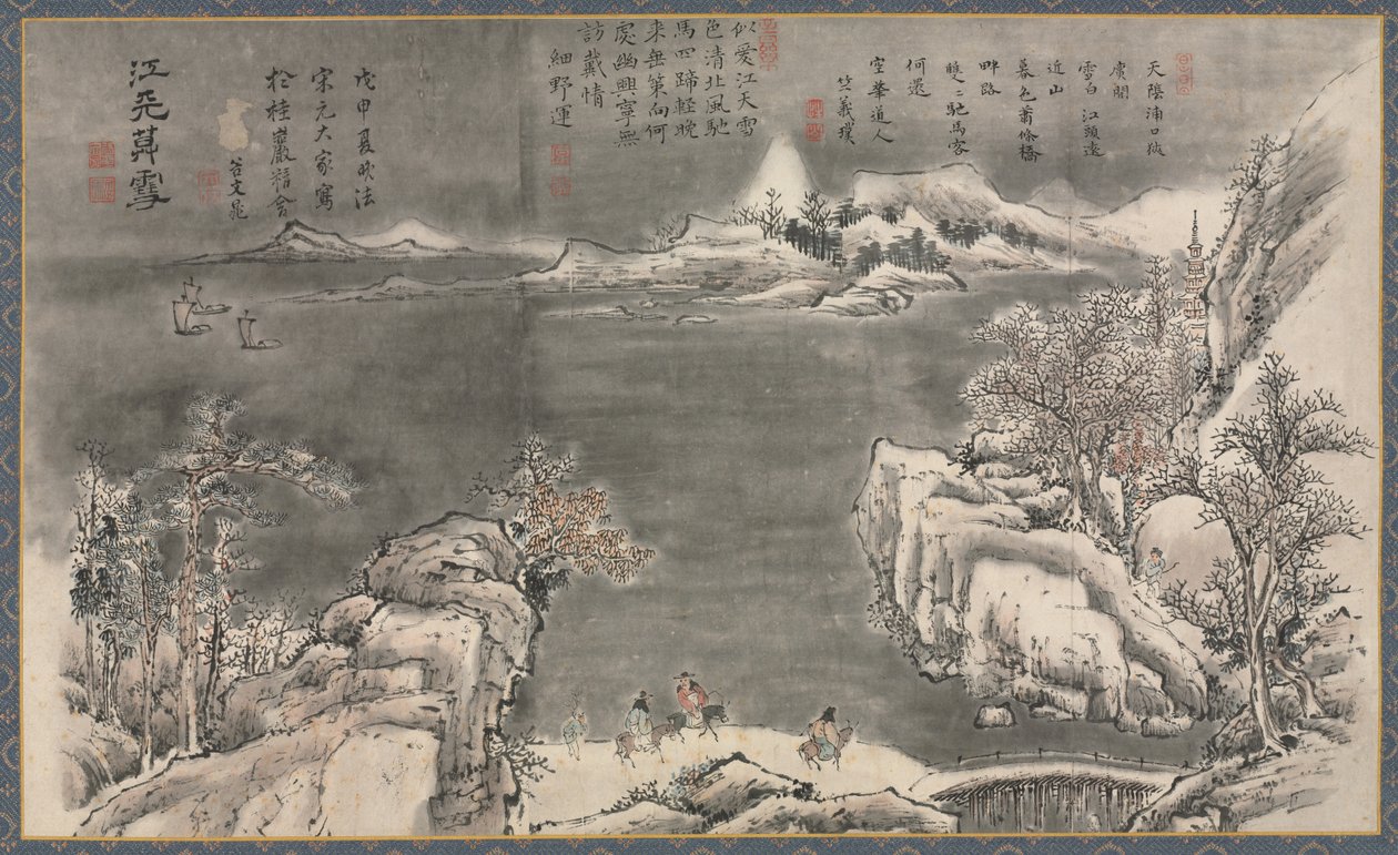 En af otte udsigter over floderne Xiao og Xiang, 1788. af Tani Bunch