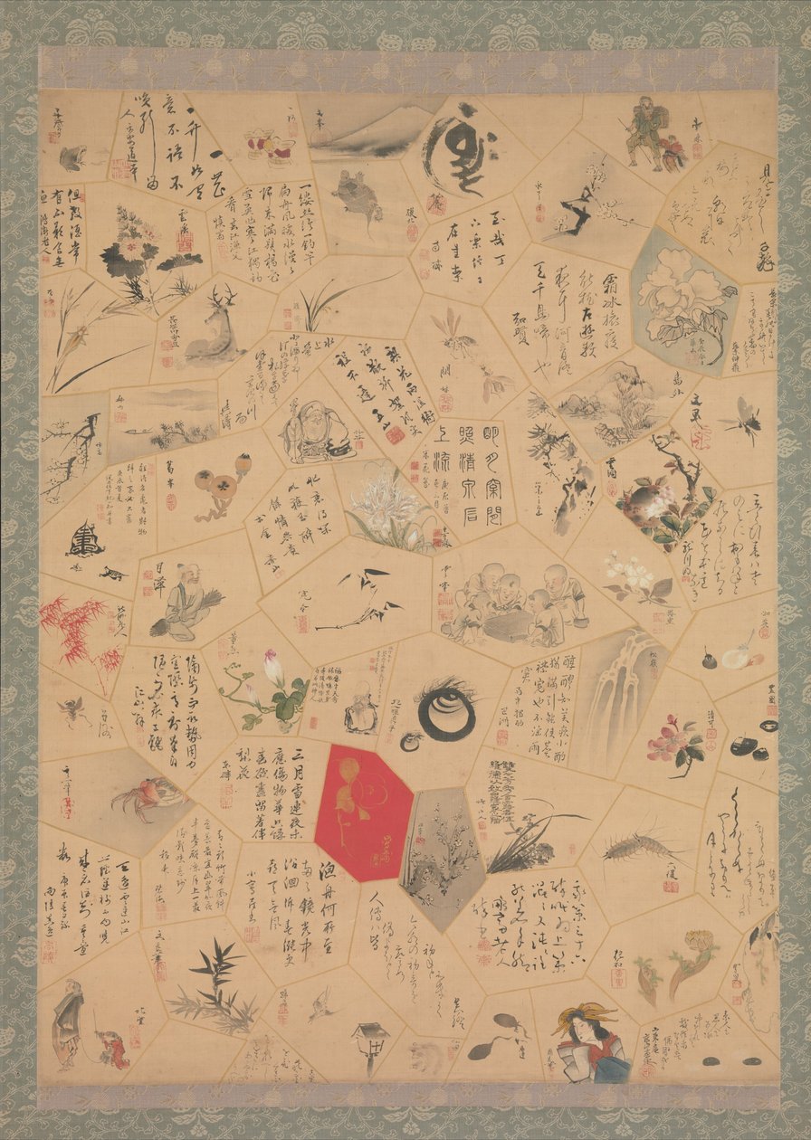Diverse malerier og kalligrafi for det tredje år af Bunsei-æraen, 1820. af Tani Buncho