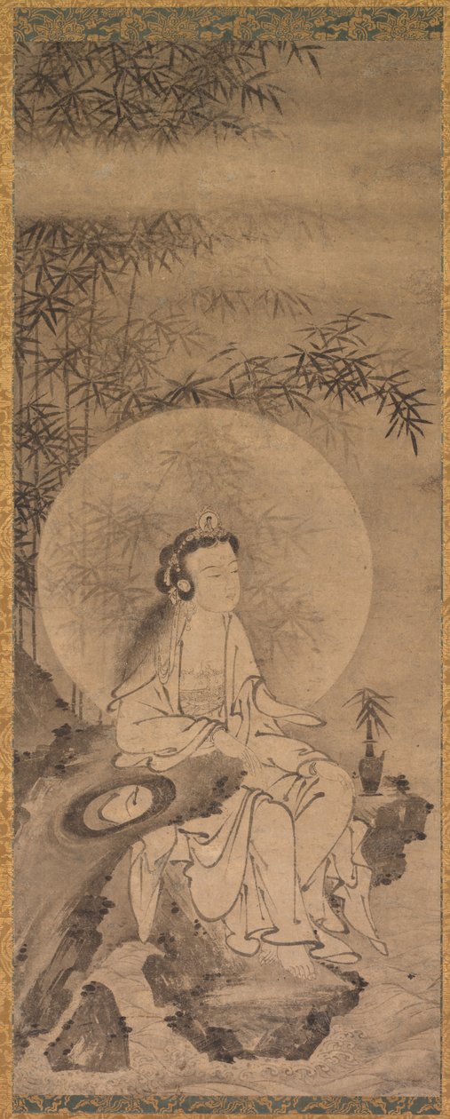 Guanyin med hvid kappe af Tani Buncho