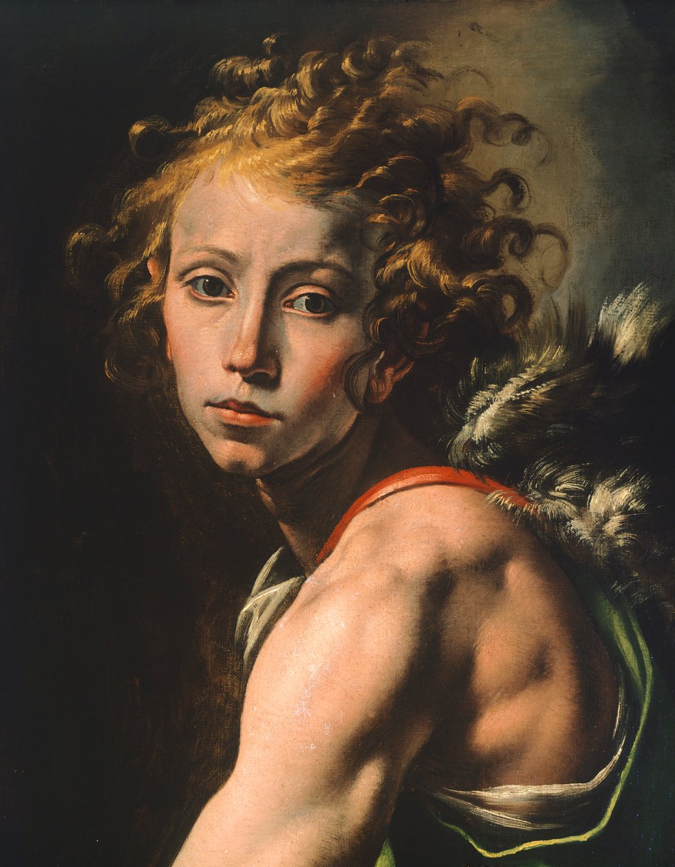 Davidsfigur, detalje fra David med Goliats hoved, af Tanzio da Varallo (1575-1635) af Tanzio da Varallo