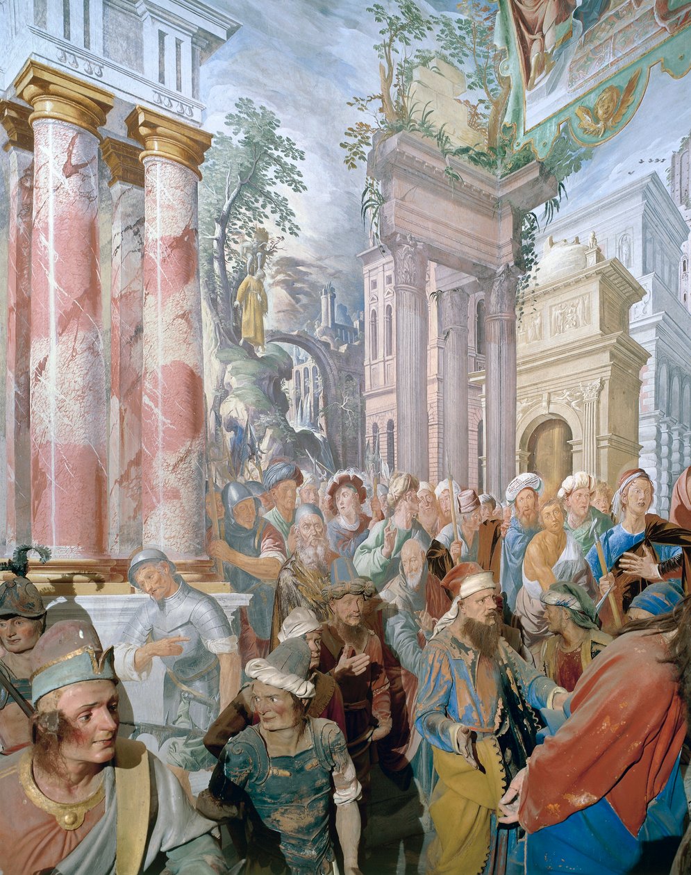 Fresco af Tanzio da Varallo, Kapel XXVII i Sacromonte, Varallo, Piemonte, Italien af Tanzio da Varallo