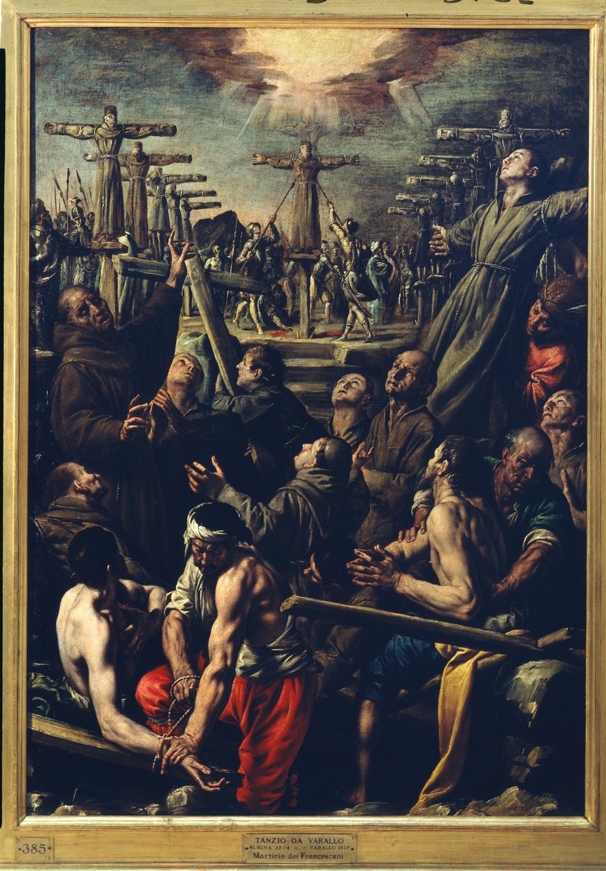 Franciskanerbrødrenes martyrium i Nagasaki, ca. 1627 (olie på lærred) af Tanzio da Varallo