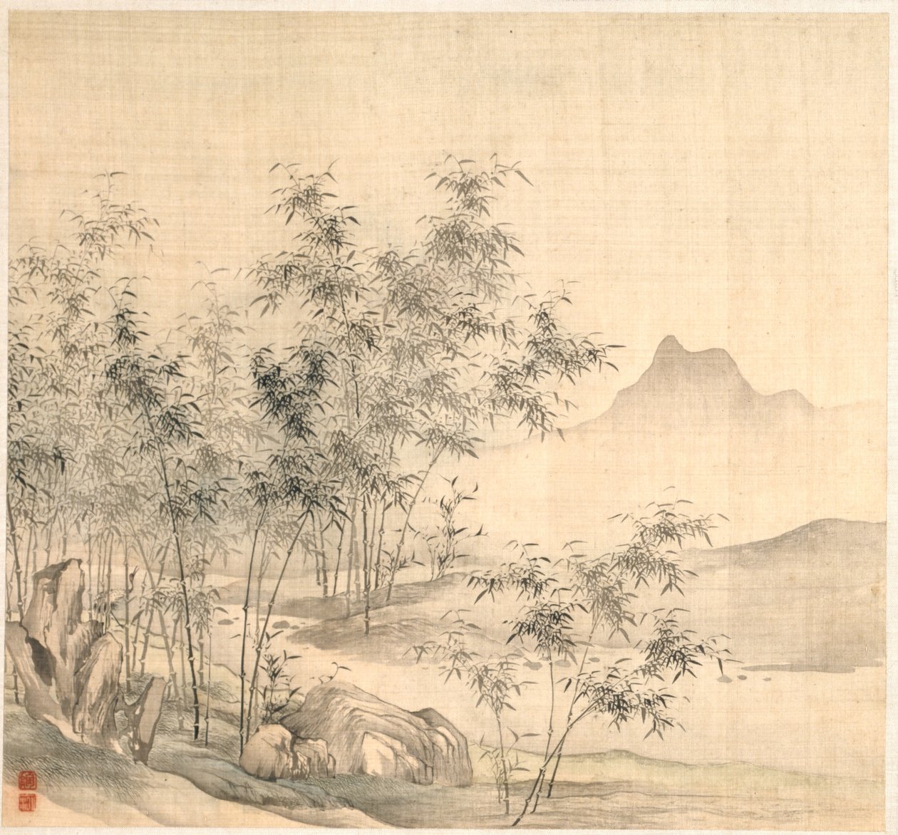 A Solitary Crane in the Bamboo Grove, early 1600s. dani af Tao Hong