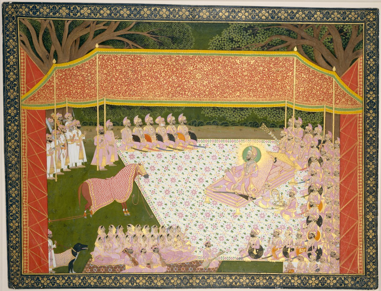 Maharana Sarup Singh inspicerer en præmiehingst, 1845-46. af Tara