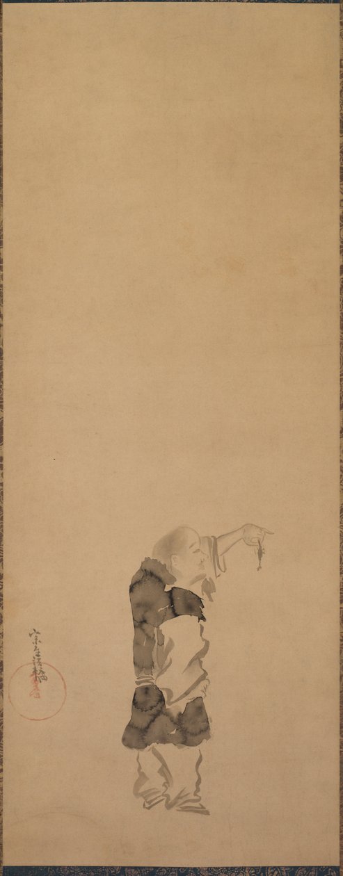 Kenshu, munk med rejer, ca. 1600-1640. af Tawaraya Sotatsu
