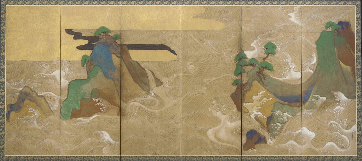 Bølger ved Matsushima af Tawaraya Sotatsu