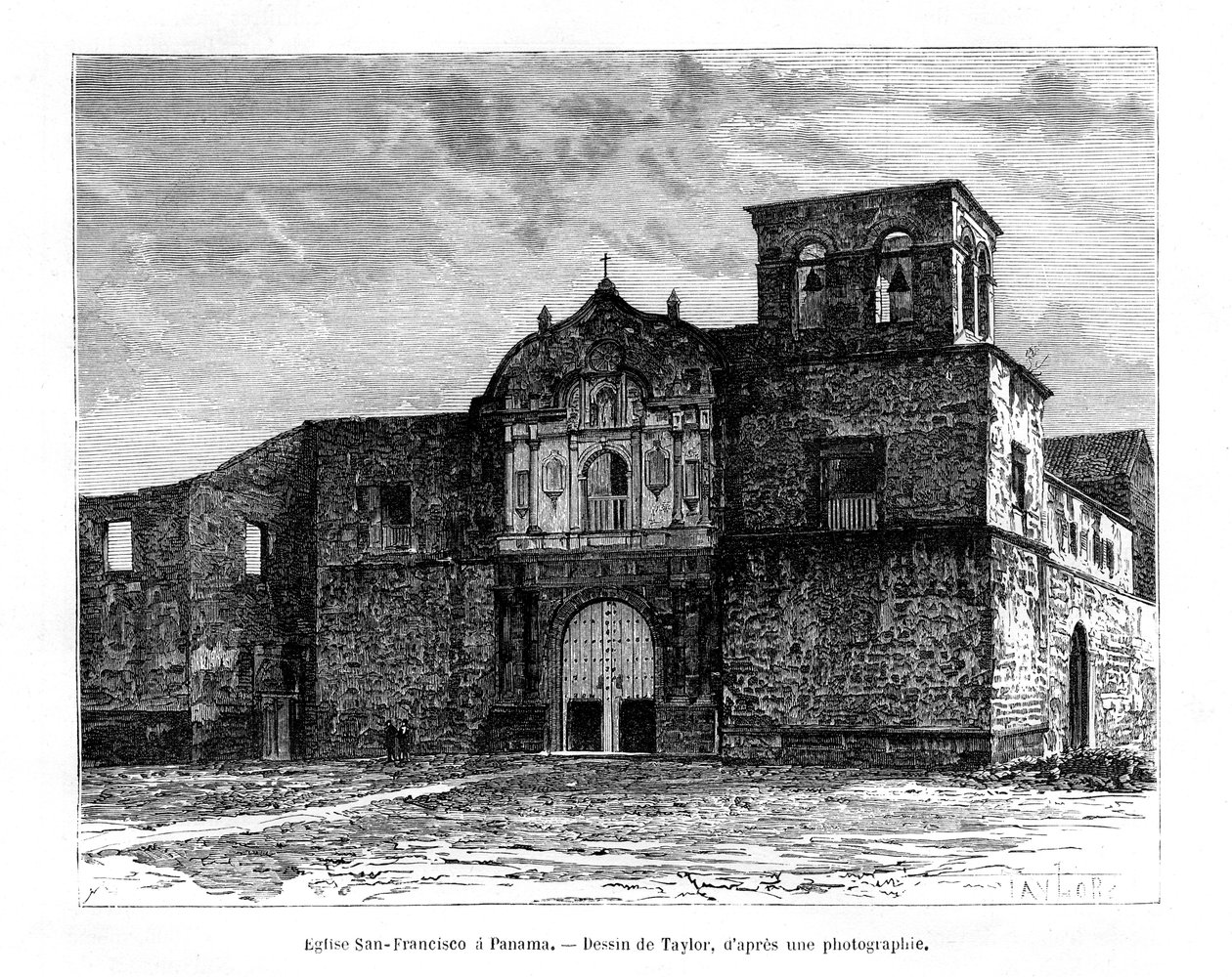 Church of San Francisco, Panama, Mellemamerika, 1800-tallet af Taylor