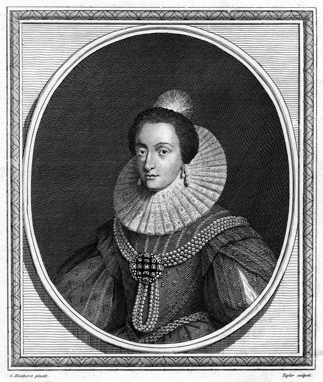 Elizabeth, kurfyrste Palatiner og dronning af Bøhmen, 1787. af Taylor