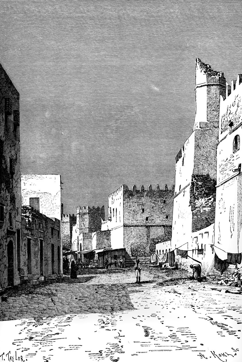 Leonec Street, Sfakes, Nordafrika, 1895. af Taylor