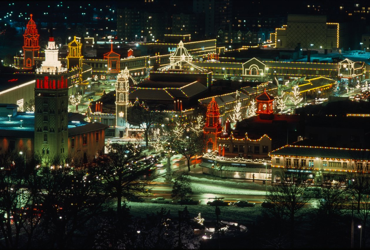 Julelys om natten, Kansas City af Ted Spiegel