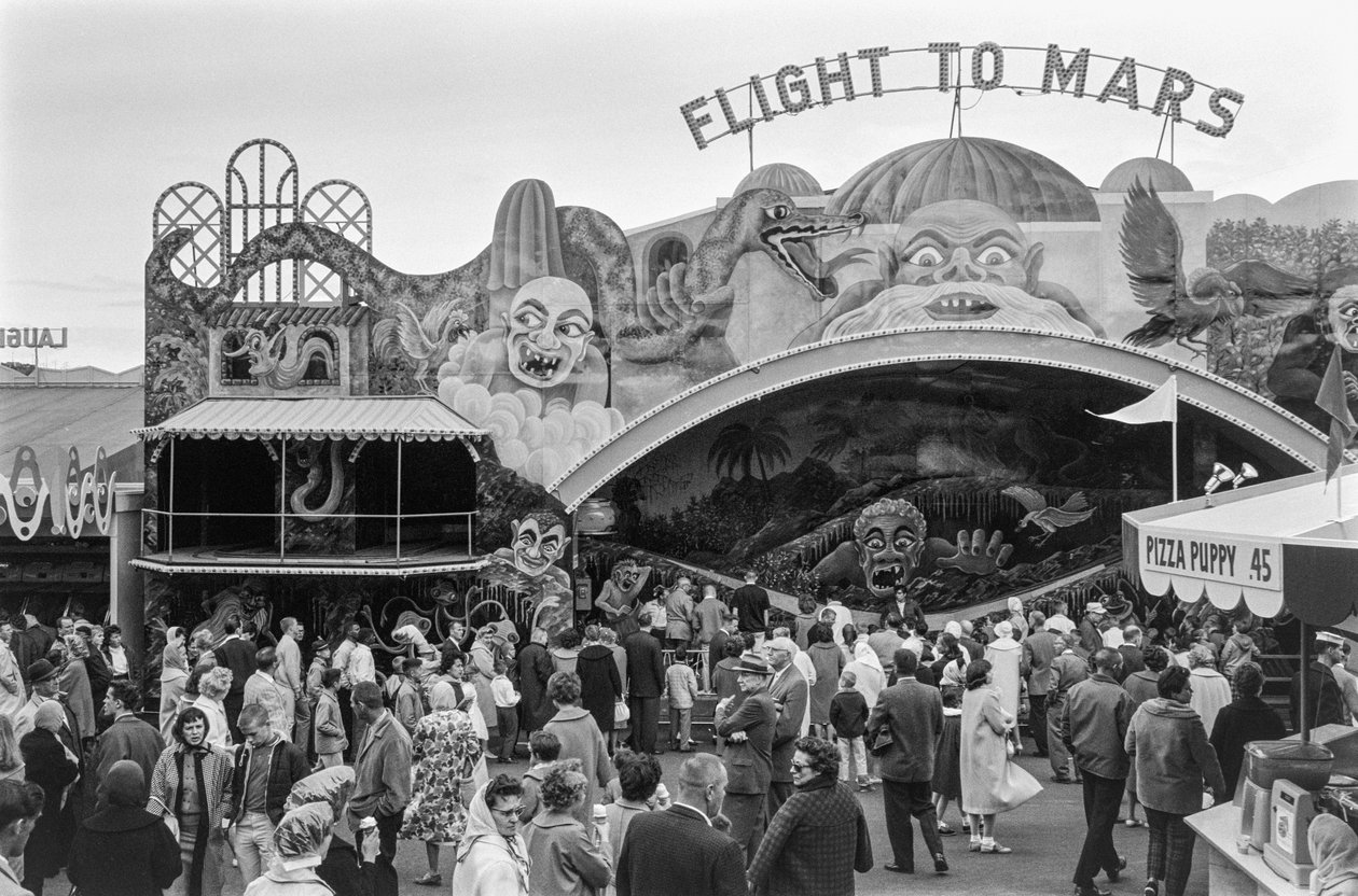Indgang til Flight to Mars-udstillingen på verdensudstillingen i Seattle af Ted Spiegel