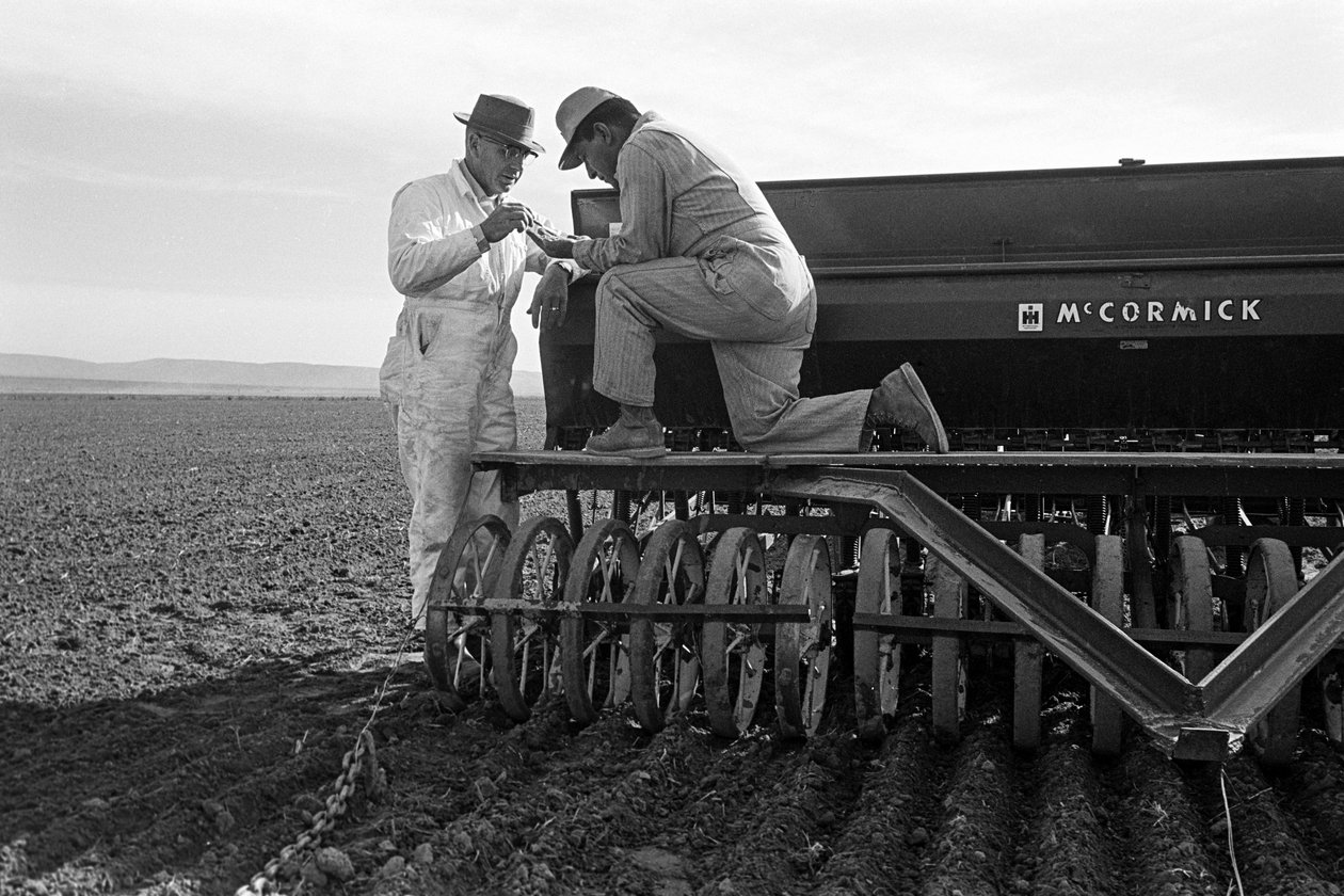 Familiefarmeren Ed Ker på A.M. Ker Ranch dyrker alfalfa- og... af Ted Spiegel